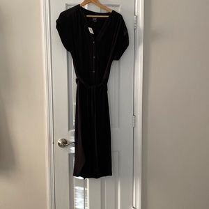 Black medium casual midi-dress